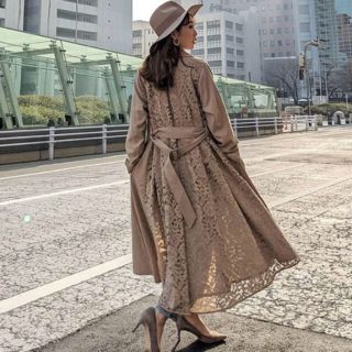 リエンダ(rienda)のリエンダ　新品　Big collar back lace trench CT(トレンチコート)