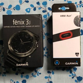 ガーミン(GARMIN)の美品　Garmin fenix 3J Sapphire HRM-Run新品(腕時計(デジタル))