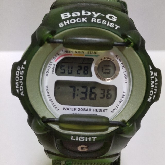 Baby-G(ベビージー)のBaby-G BGX-111 カスタム染色グリーン💚 キッズ/ベビー/マタニティのこども用ファッション小物(腕時計)の商品写真