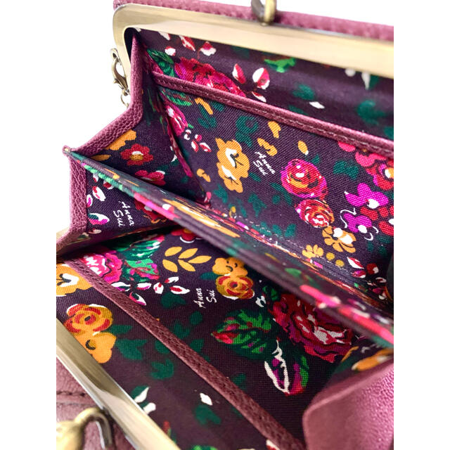 新品未使用】ANNA SUI ローズウッド 財布 がま口 バラ 薔薇 新素材新作