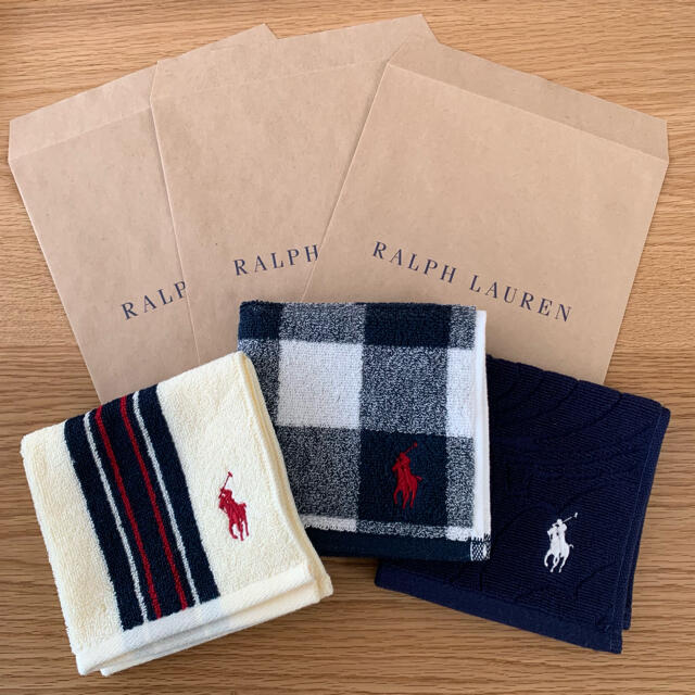 Ralph Lauren(ラルフローレン)のラルフローレン　タオル　3枚 メンズのファッション小物(ハンカチ/ポケットチーフ)の商品写真