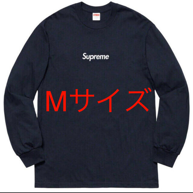 メンズ20aw Supreme Box Logo L/S Tee Navy M