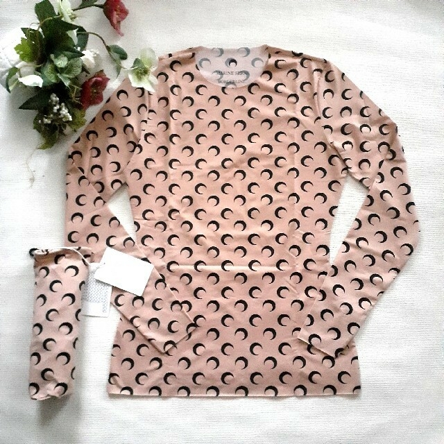 新品☆マリーンセル ハーフムーン柄の長袖Tシャツ トップス Sサイズ