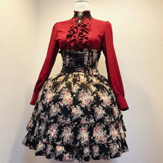 ボディライン(BODYLINE)のゴスロリ　BODYLINE クラロリ　コルセットスカート　フリルブラウス(ひざ丈スカート)