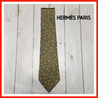 エルメス(Hermes)の【美品】HERMES PARIS エルメス ブランド ネクタイ ピーナッツ柄(ネクタイ)