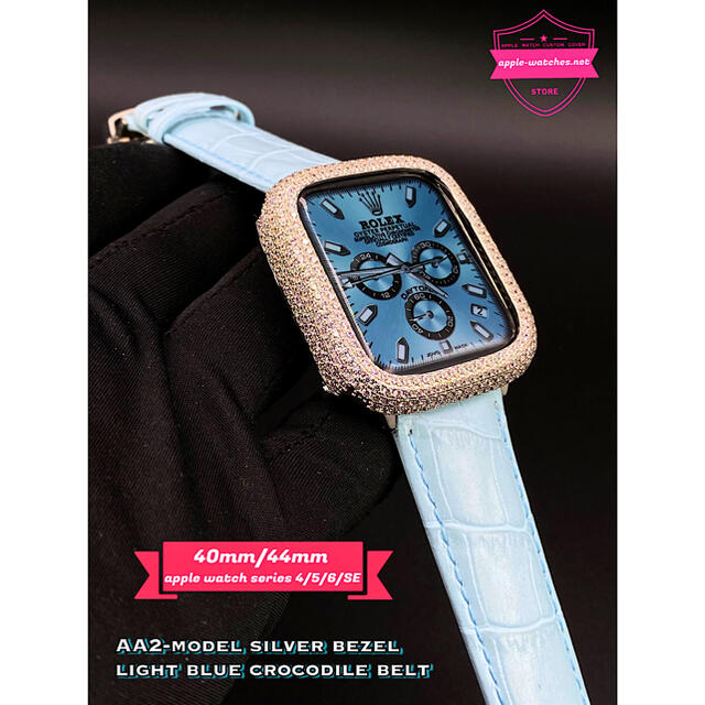 44mm アップルウォッチ用カスタムベゼルベルトセット-
