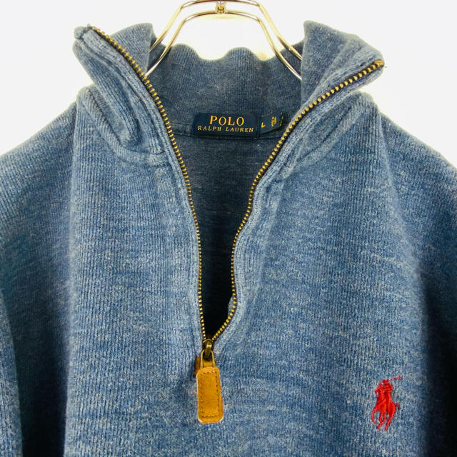 POLO RALPH LAUREN(ポロラルフローレン)のラルフローレン ハーフジップセーター　スウェット　Lサイズ メンズのトップス(ニット/セーター)の商品写真