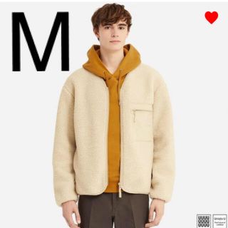 ユニクロ(UNIQLO)の新品　UNIQLO U フリースカーディガン　ベージュ　M(カーディガン)