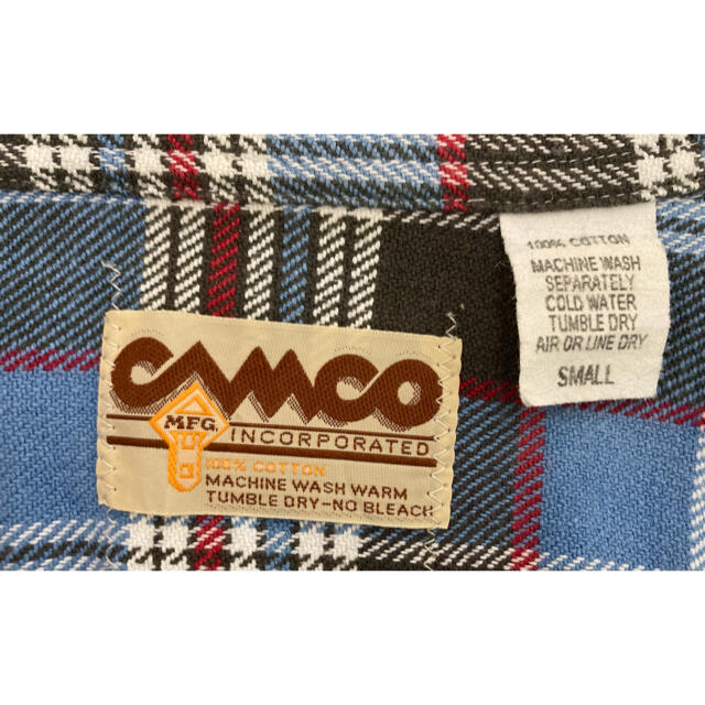 camco(カムコ)のネルシャツ　カムコ CAMCO 肉厚 S 水色 メンズのトップス(シャツ)の商品写真