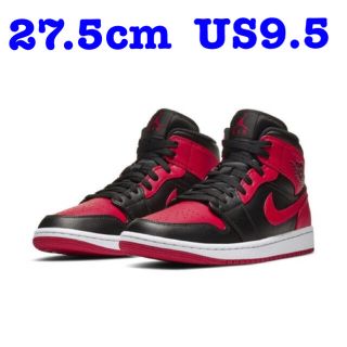 ナイキ(NIKE)のNIKE エアジョーダン1 ミッド ブレッド JORDAN1 MID BRED(スニーカー)