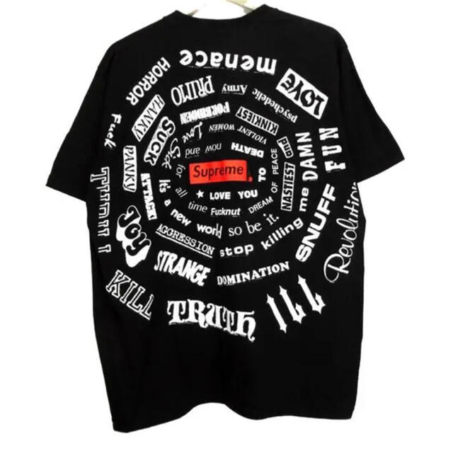 トップスSupreme Spiral Tee Black Sサイズ　黒