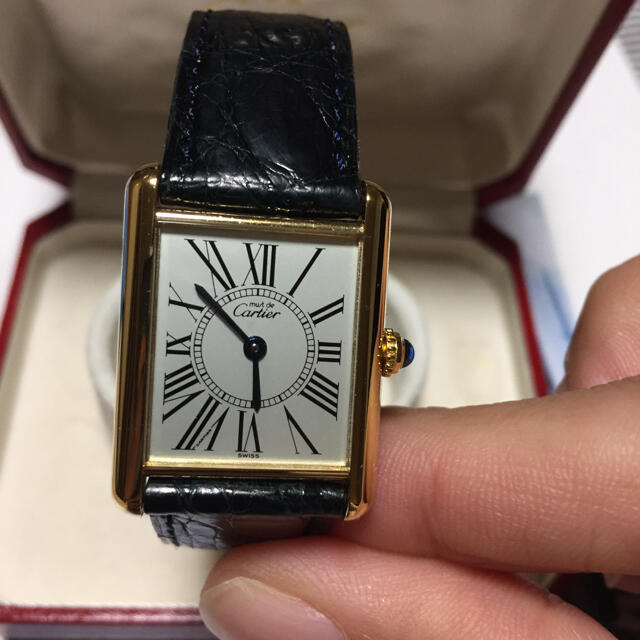 【着後レビューで 送料無料】 - Cartier ひらめ様 マストタンクLM「オパラン」 カルティエ 腕時計