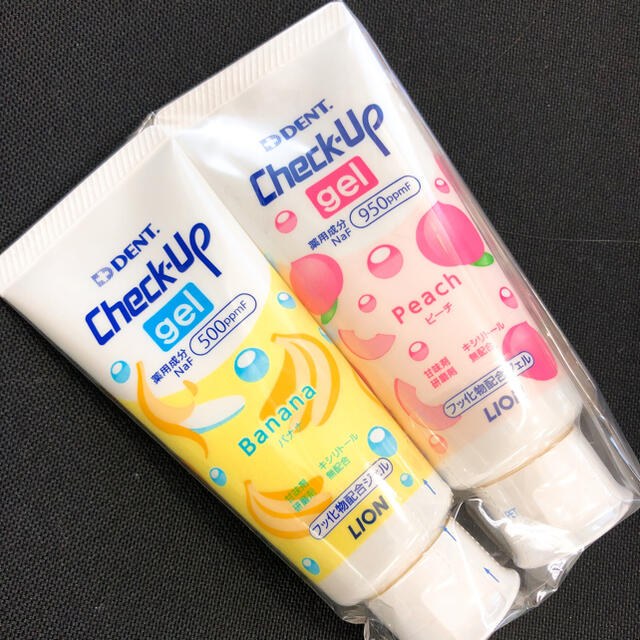 チェックアップジェル☆バナナ①ピーチ①☆歯科医院専売子供用歯磨き粉