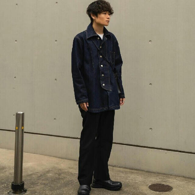 柄デザイン無地ワンポイント【新品】【完売品】NAMACHEKO Manni Denim Shirt