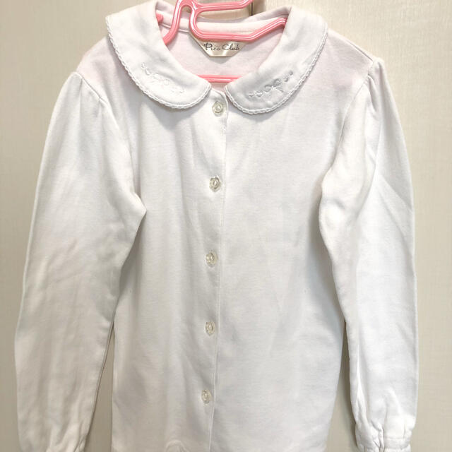 120 白ブラウス　女の子 キッズ/ベビー/マタニティのキッズ服女の子用(90cm~)(ブラウス)の商品写真