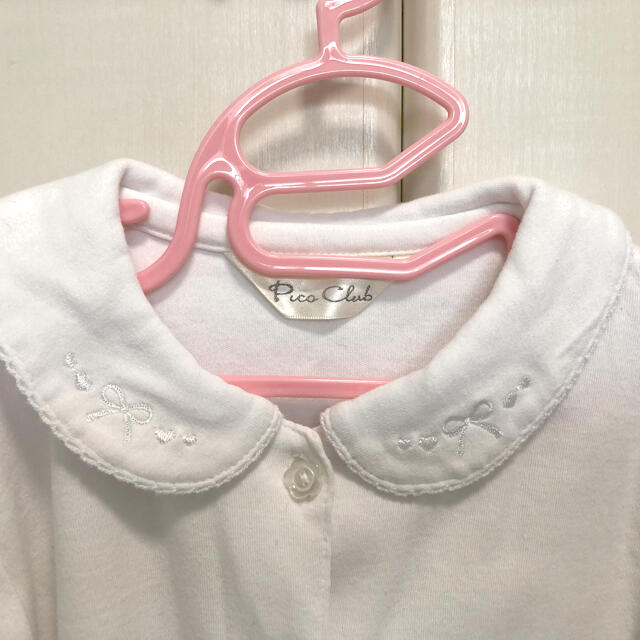 120 白ブラウス　女の子 キッズ/ベビー/マタニティのキッズ服女の子用(90cm~)(ブラウス)の商品写真