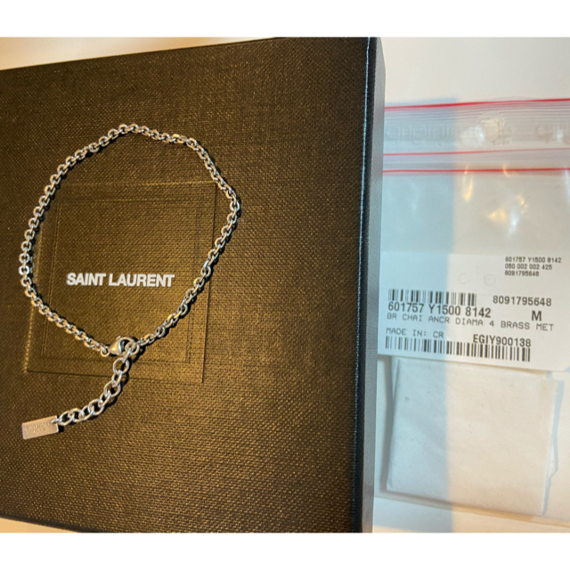 サンローラン シルバーロゴブレスレット BTS V着用 美品