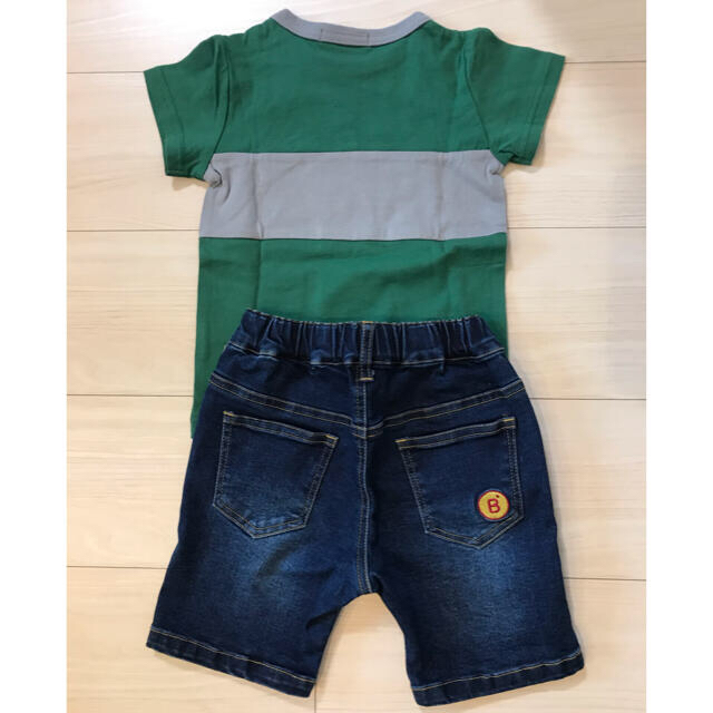 BeBe(ベベ)のBEBE 半袖Tシャツ、半パンセット 90サイズ キッズ/ベビー/マタニティのキッズ服男の子用(90cm~)(Tシャツ/カットソー)の商品写真