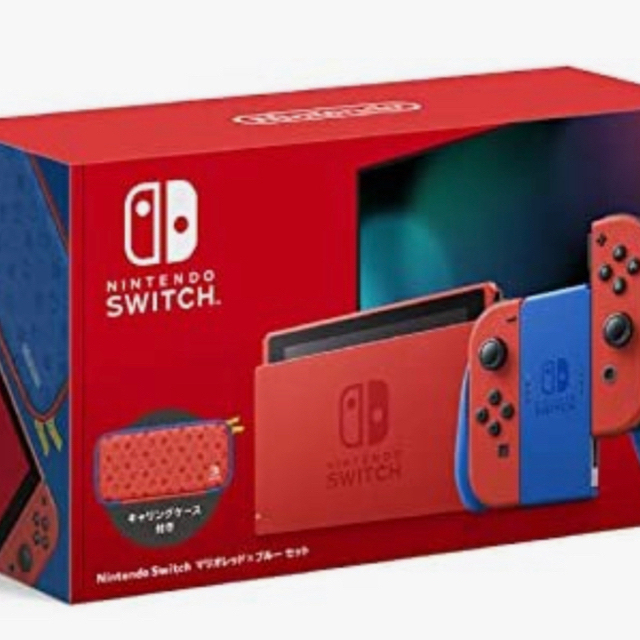 Nintendo Switch(ニンテンドースイッチ)の【新品・未開封】Nintendo Switch マリオレッド×ブルーセット エンタメ/ホビーのゲームソフト/ゲーム機本体(携帯用ゲーム機本体)の商品写真