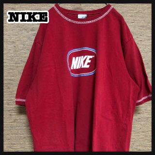 ナイキ(NIKE)の【ナイキ】90s 半袖 Tシャツ　デカロゴ　ビンテージ　ビッグロゴ　赤　53(Tシャツ/カットソー(半袖/袖なし))