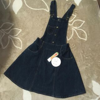 キッズ☆新品 ストレッチデニムワンピース160(ワンピース)