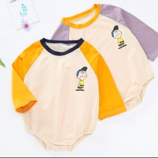 ピーナッツ(PEANUTS)のスヌーピー　ロンT  ロンパース　ベビー服　80(ロンパース)