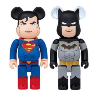 ディーシー(DC)のHappyくじ ベアブリック SP賞 スーパーマン ラストワン賞 バットマン(キャラクターグッズ)