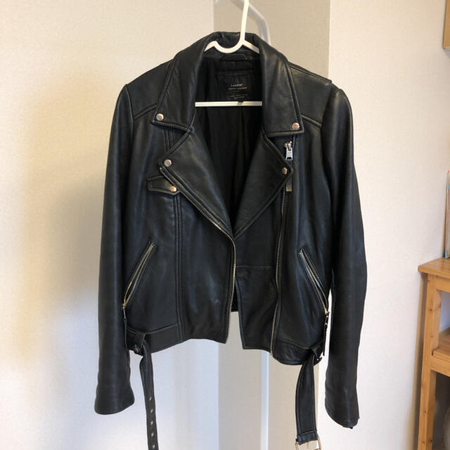 【美品】ZARA ライダースジャケット　レザー　本革