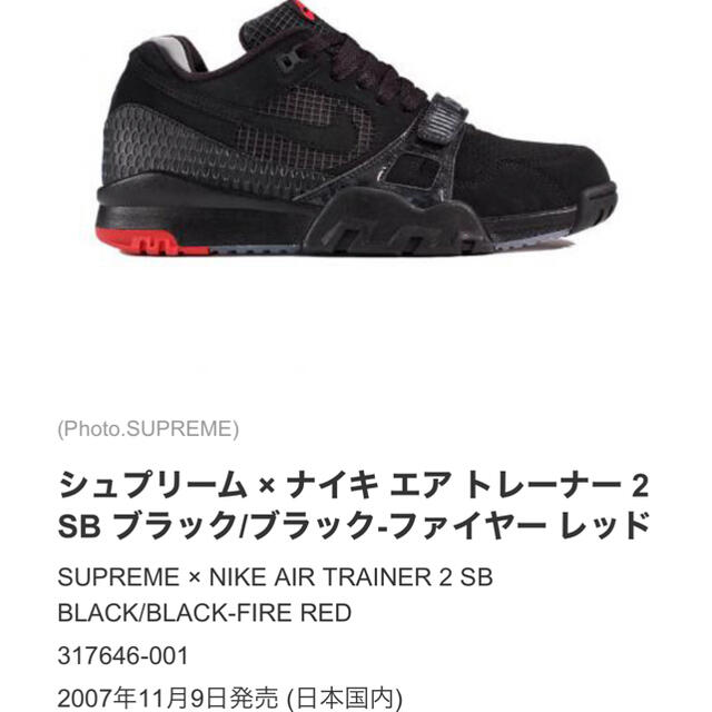 NIKE×supreme AIR TRAINER 2 SB SUPREME