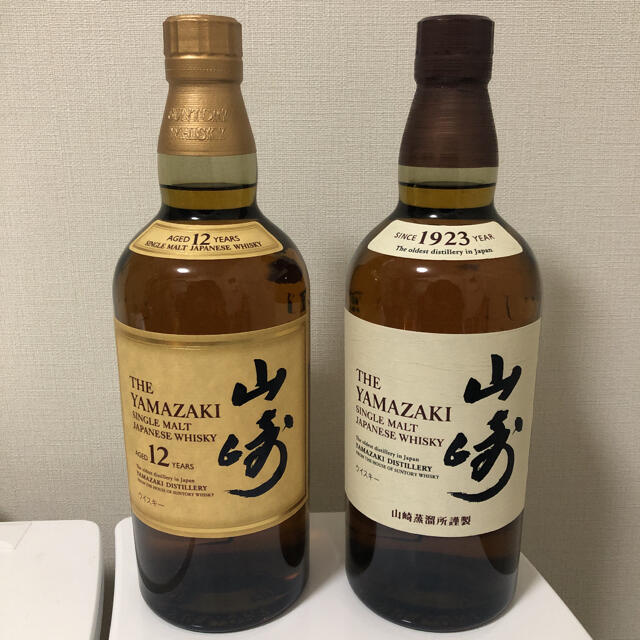 未開封正規品　山崎12年u0026山崎NV ウイスキー2本セット　サントリーのサムネイル