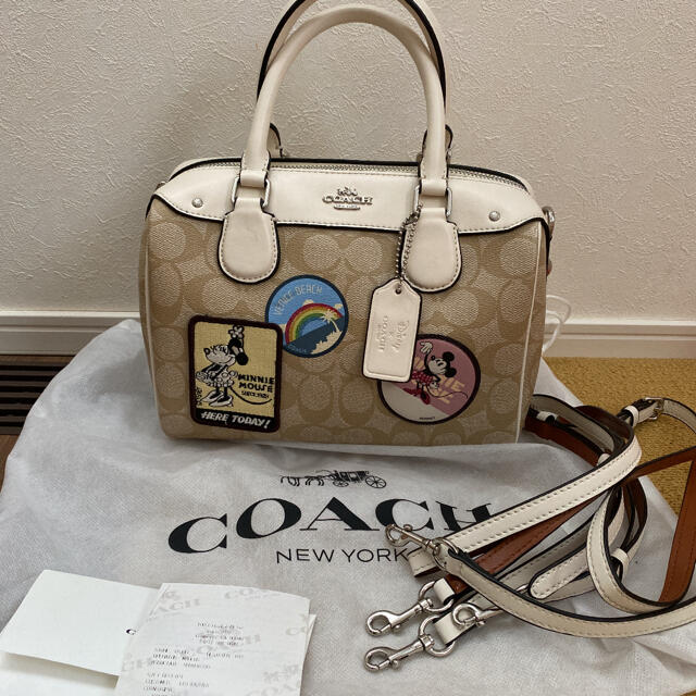 coach ショルダー ハンドバック ミニボストン ディズニー ミニー  コラボ