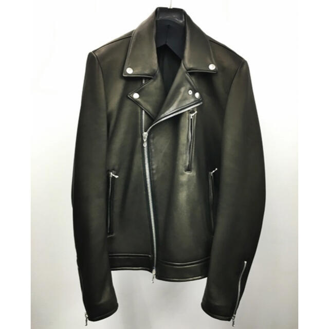 美品 ATTACHMENT エンジュームラムレザーダブルライダース rotondaro