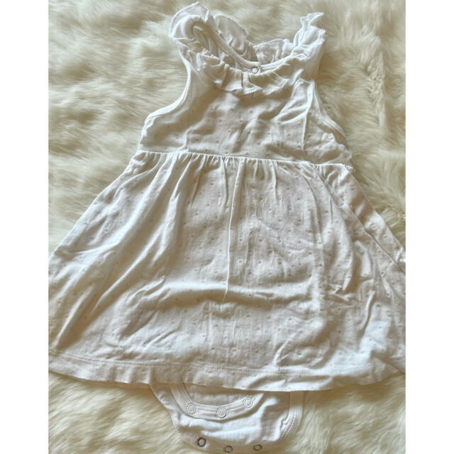 PETIT BATEAU(プチバトー)のご専用◆プチバトーほか2点ドット模様ボディ付きワンピース 12m 74cm キッズ/ベビー/マタニティのベビー服(~85cm)(ワンピース)の商品写真