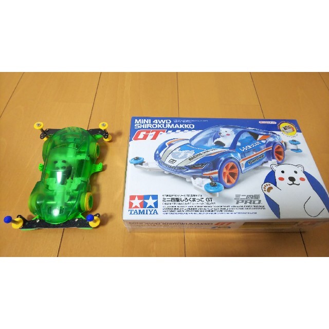 ミニ四駆 TAMIYA しろくまっこ3台+グレードアップパーツ等10点