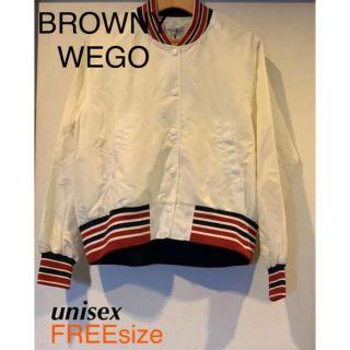 BROWN ／WEGO スカジャン ブルゾンスナップボタン◆新品・タグ付き◆(スカジャン)