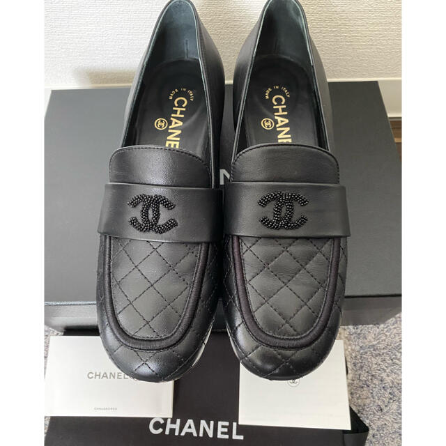 極美品　CHANEL シャネル　ローファー　靴　37.5