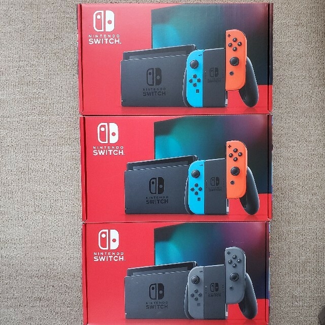 Nintendo Switch　新品未開封　ネオン×2 グレー×1