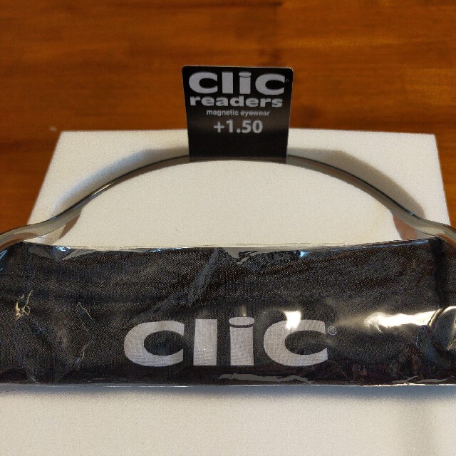 Clic Readers(クリックリーダー)のクリックリーダー　クリアグレー　+1.5　リーディンググラス　老眼鏡　3 メンズのファッション小物(サングラス/メガネ)の商品写真