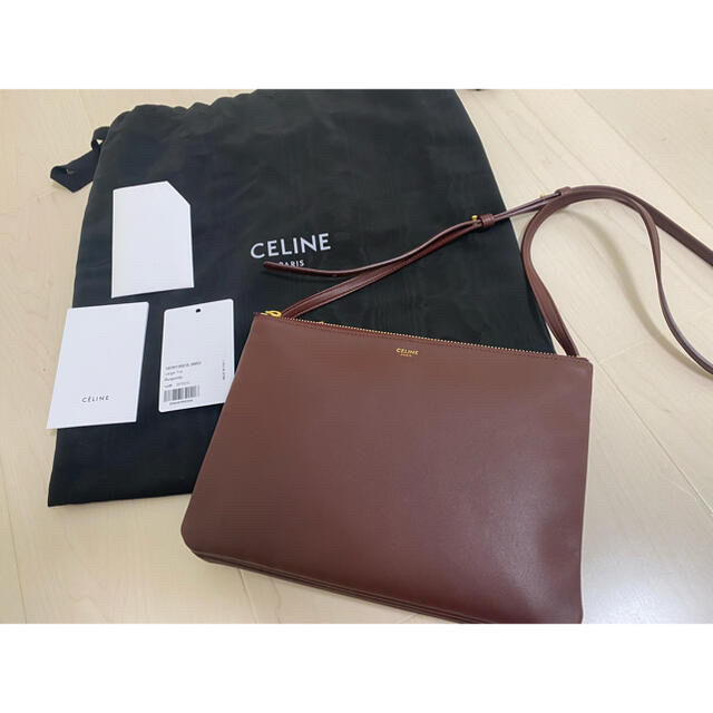 バッグCELINE トリオ ラージ バーガンディ