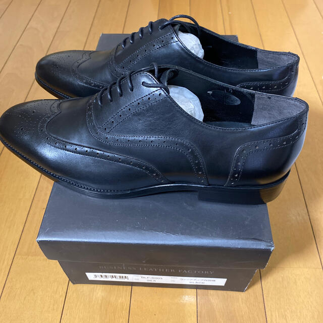 ★新品　BUSINESS LEATHER  FACTORY 黒革靴　26.5cmメンズ