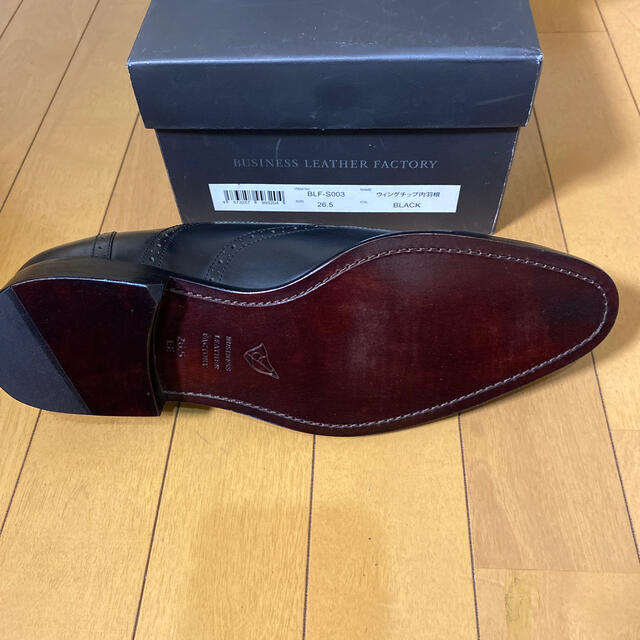 ★新品　BUSINESS LEATHER  FACTORY 黒革靴　26.5cmメンズ