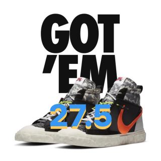 ナイキ(NIKE)のNike Blazer Mid x Readymade 27.5 black(スニーカー)