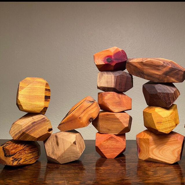 ドイツ製 木製玩具 バランス積み木 つみいし 8個 ×2セット