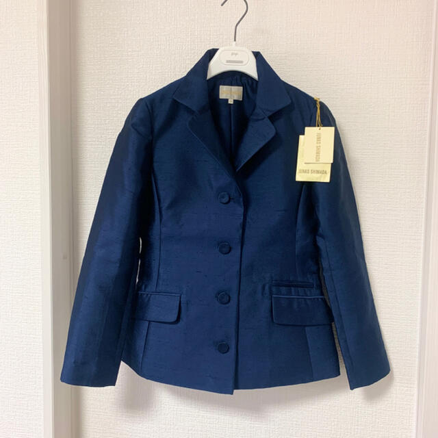 JUNKO SHIMADA(ジュンコシマダ)のジュンコ シマダ❤️新品❤️シルクの光沢ジャケット／ネイビー9号 レディースのジャケット/アウター(テーラードジャケット)の商品写真