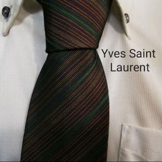 サンローラン(Saint Laurent)の美品★イヴサンローラン★美しいマルチストライプ★高級ネクタイ★ヴィンテージ希少★(ネクタイ)