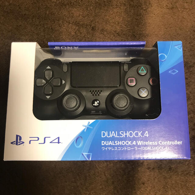 PlayStation4(プレイステーション4)のPS4 ワイヤレスコントローラー DUALSHOCK4 ジェットブラック エンタメ/ホビーのゲームソフト/ゲーム機本体(その他)の商品写真