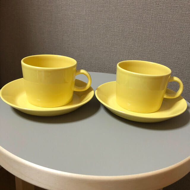 iittala/イッタ●ティーマ●イエロー●コーヒーカップ&ソーサー2客セット②