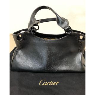 カルティエ(Cartier)のカルティエ黒バック(ハンドバッグ)