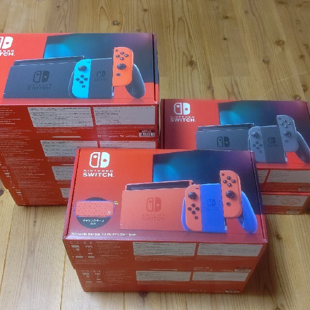 【ギフト】 Nintendo Switch - Switchネオン×4台Switchグレー×2台Switchマリオレッド×2台 家庭用ゲーム機本体