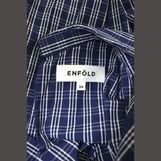 エンフォルド ENFOLD 19SS シャツ 長袖 チェック ウエストタック 3